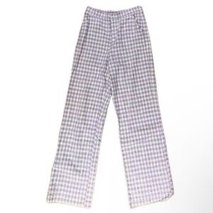 Zara Purple Gingham Pants